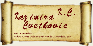 Kazimira Cvetković vizit kartica